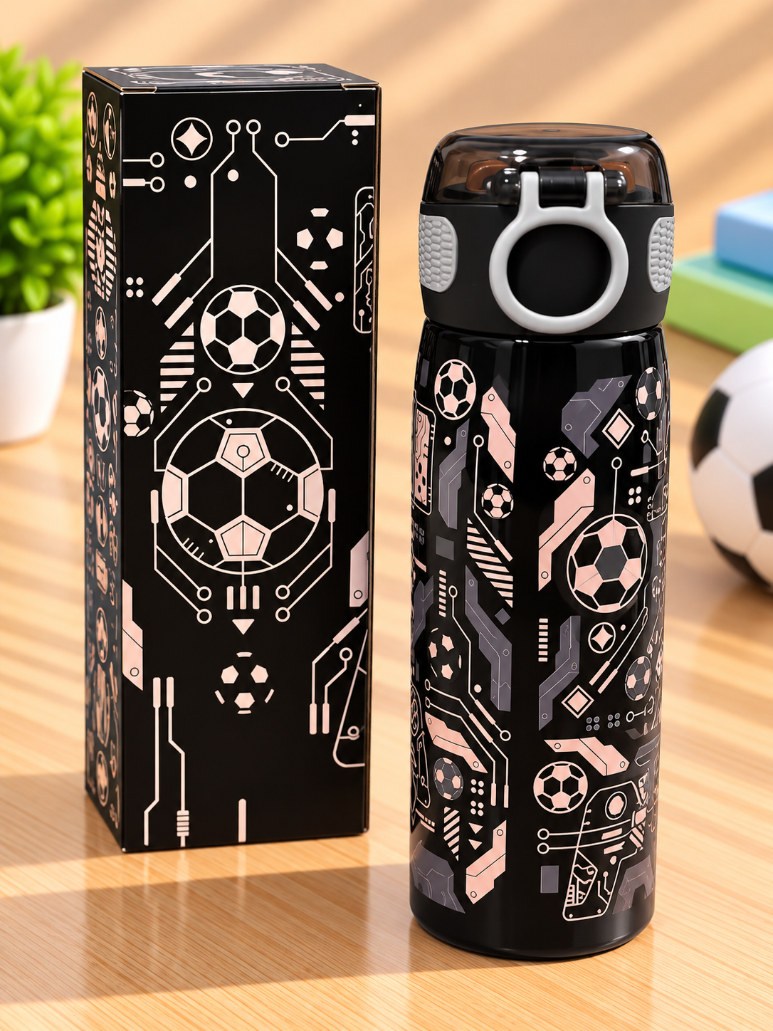 Smiggle Soccer-Insulated Water Bottle – 620 ml
