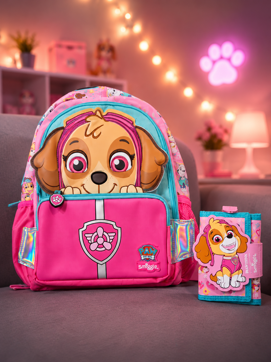 Smiggle Paw Patrol Backpack &amp; Wallet Set