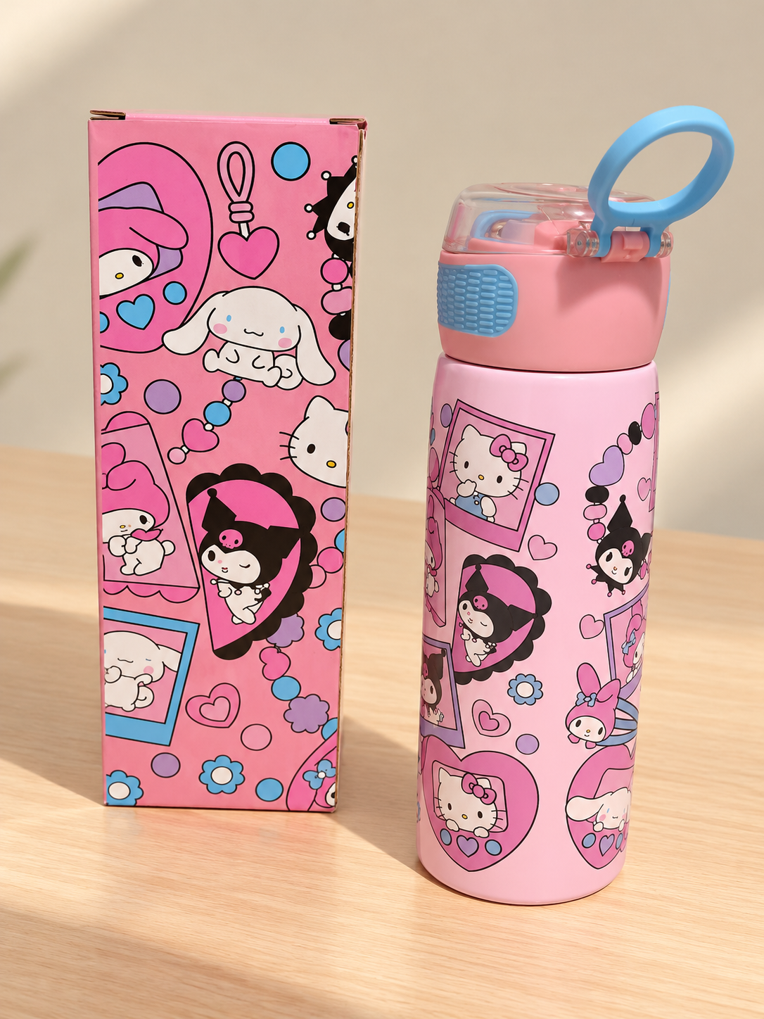 Sanrio Pink Water Bottle – 620 ml Secondary image
