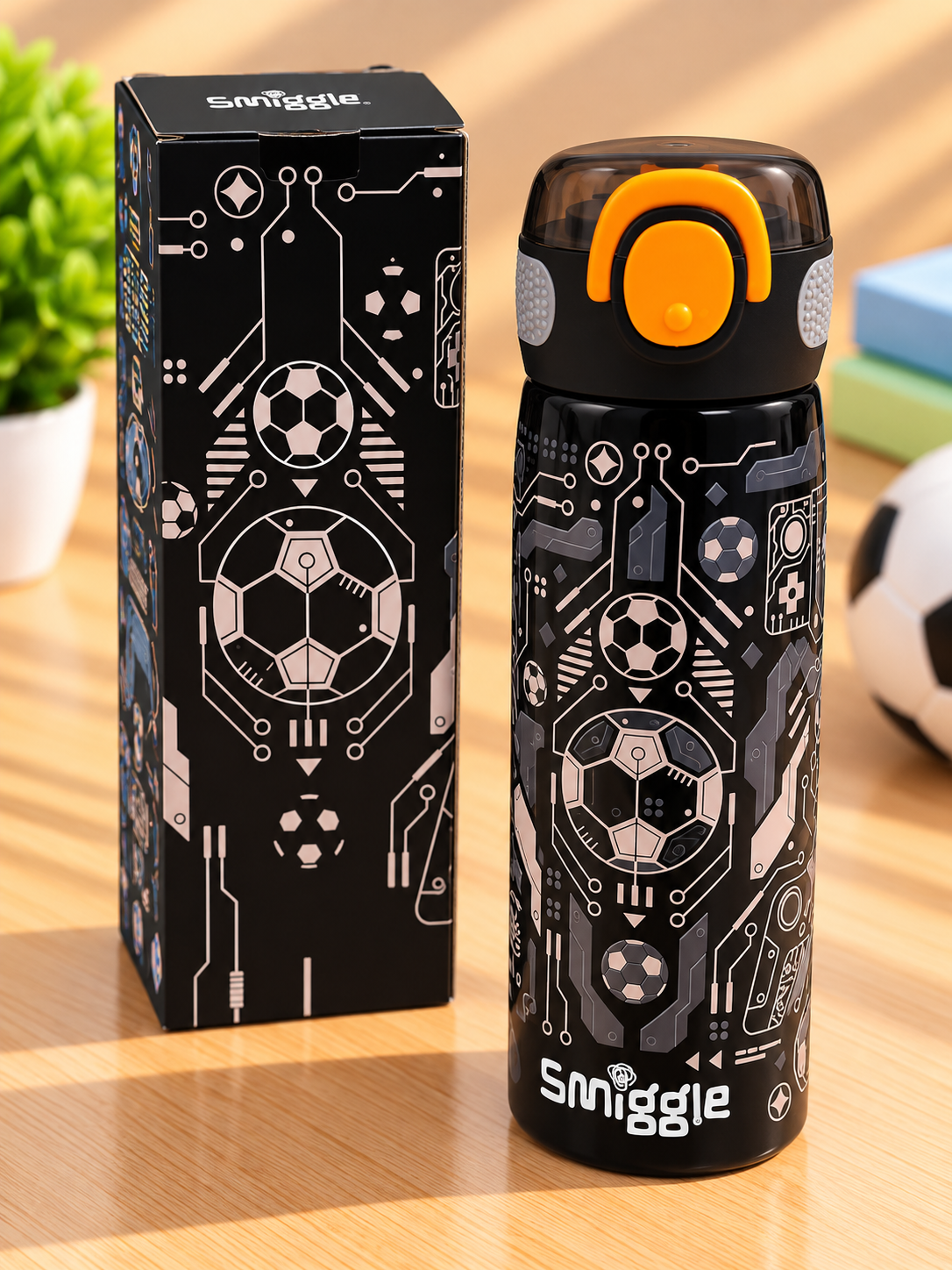 Smiggle Soccer-Insulated Water Bottle – 620 ml